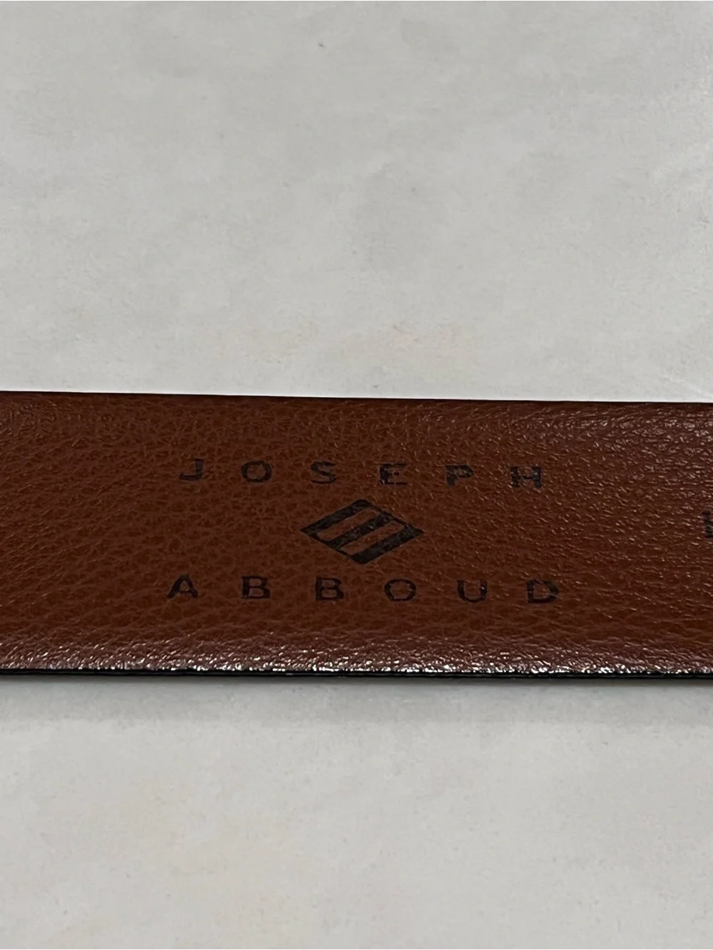 Joseph Abboud Italian Black Leather Belt with Silver-Tone Square Buckle